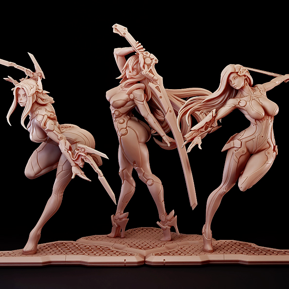 1/24  (3 people) Resin model c - огляд і ціна Model Kit Waifu