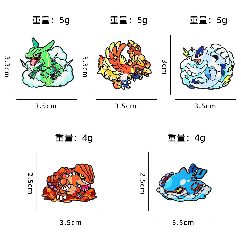 5Pcs Legendary Enamel Pins Ho‑ - огляд і ціна Model Kit Lugia