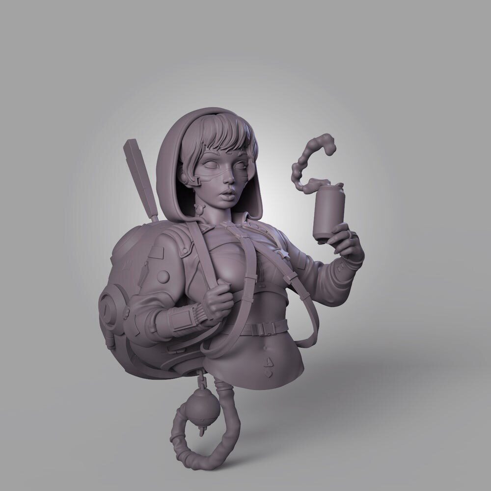 1/10 Cyberpunk Kiki Bust Resin - огляд і ціна Model Kit Waifu