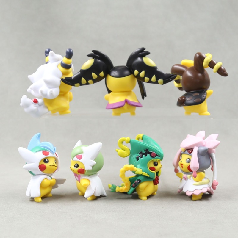 7Pcs/set Pokemon Pikachu Figur - огляд і ціна Model Kit Eevee
