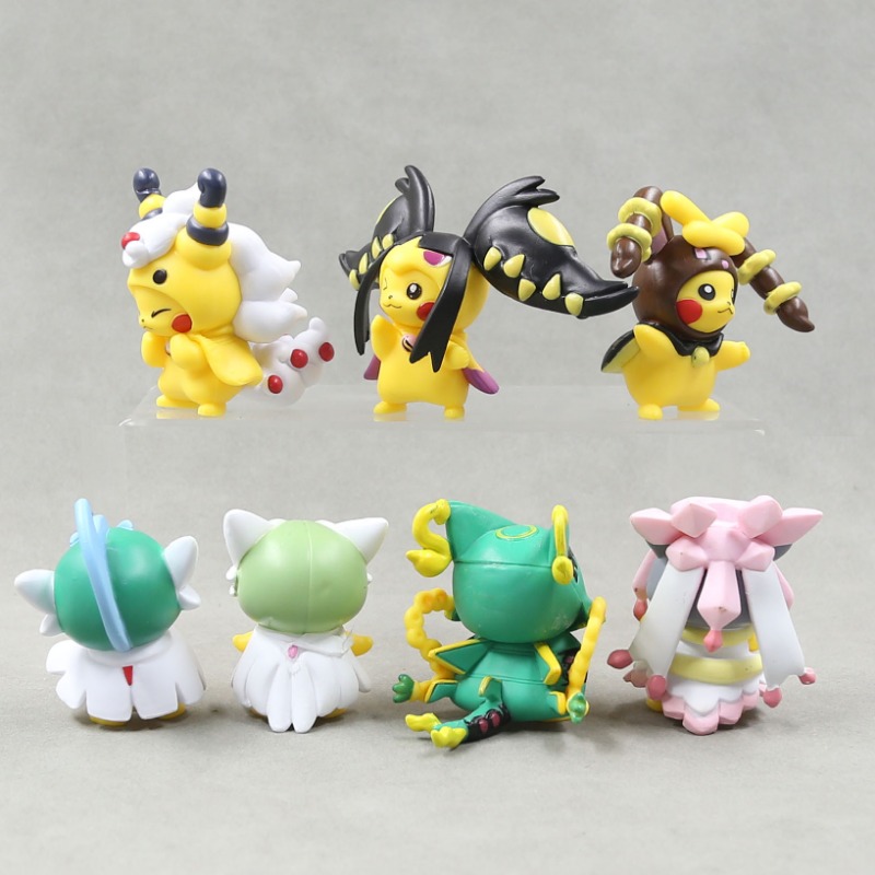 7Pcs/set Pokemon Pikachu Figur - огляд і ціна Model Kit Eevee